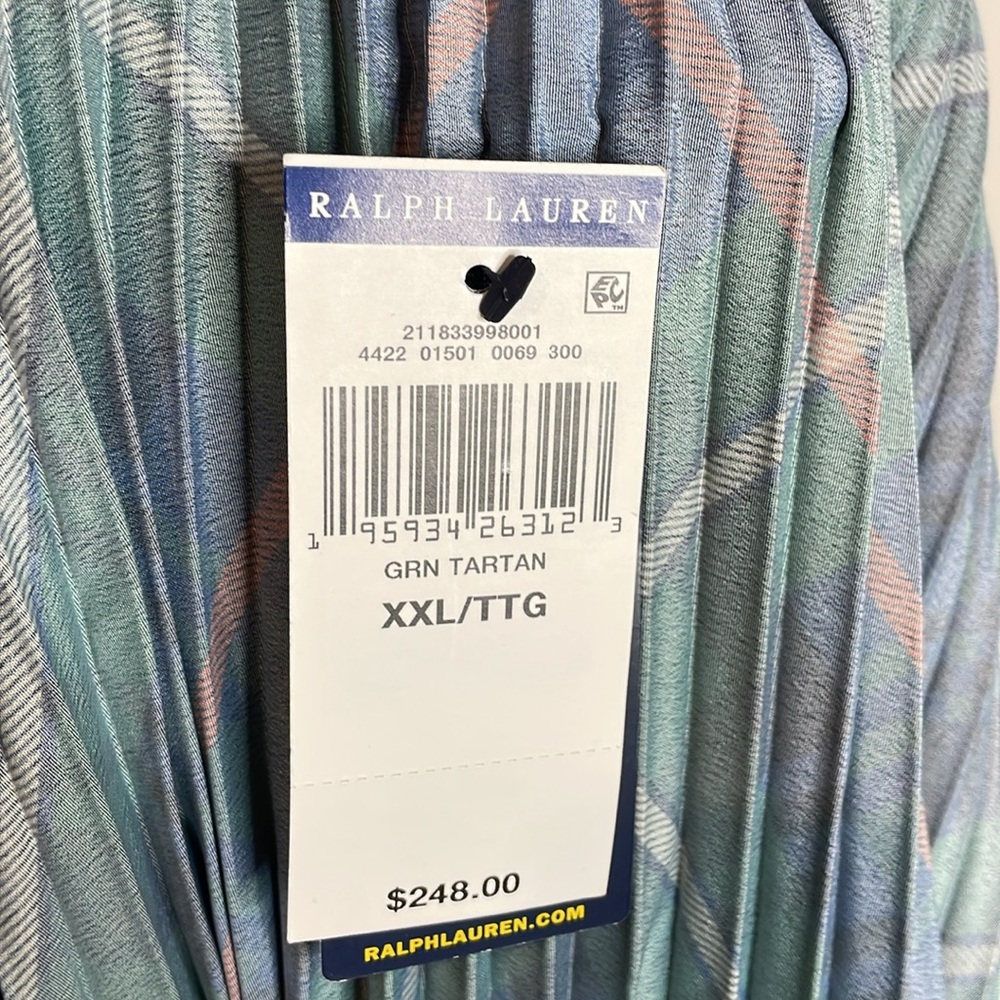 Polo Ralph Lauren | Green Tartan Pleated Midi Skirt Size XXL NWT - Picture 7 of 7